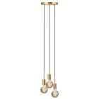 Nordlux Paco Luce Pendente Metallo 3-Faretti Ottone | Adatto per 3x E27