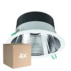 Confezione Multipack 4x Philips Downlight LED Coreline DN142B Aluminium Bianca 19.2W 2300lm 60D - 840 Bianco Freddo | Ritaglio 200mm - IP20 - UGR